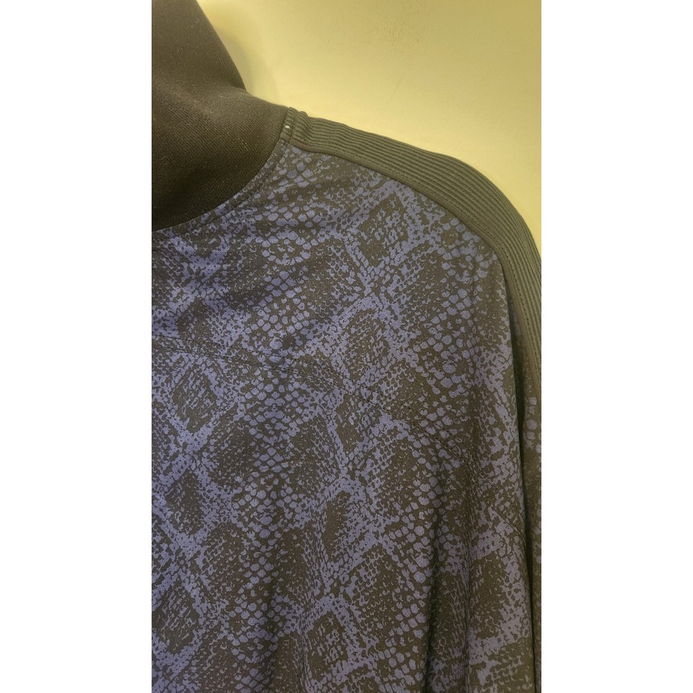 Athleta Womens Brooklyn Track Jacket Navy Snakeskin Print Full Zip Small - Picture 3 of 8